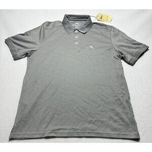 Tommy Bahama Polo Golf Shirt Striped Baka Shark ST226364TX Mens Medium NWT *READ